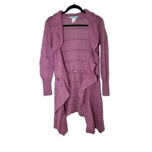 Marciano Wool Blend Purple Knit Cardigan Size Small Petite